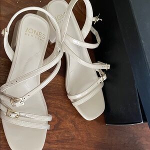 Jones New York Women's Beige Strappy Sandals